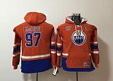 Youth Edmonton Oilers #97 Connor McDavid Blue All Stitched Hooded Sweatshirt